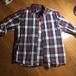 Maroon Plaid Button Up